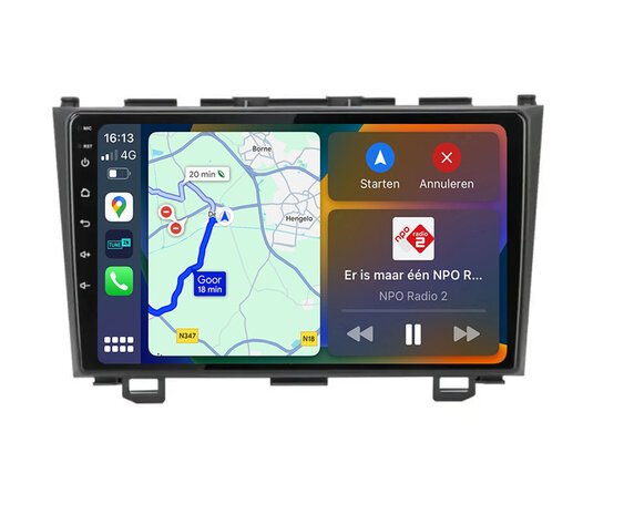 Android navigatie radio Honda CR-V 2007-2011 Apple Carplay Android Auto