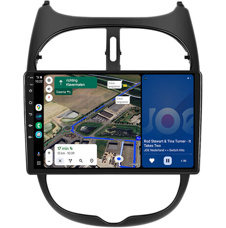 Android navigatie radio Peugeot 206 2001-2008 Apple Carplay Android Auto