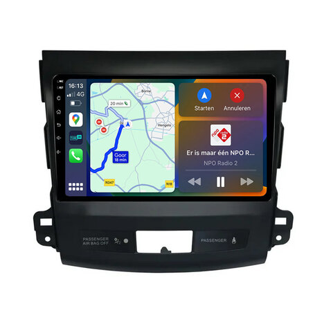 Android navigatie radio Mitsubishi Outlander 2006-2014 Apple Carplay Android Auto