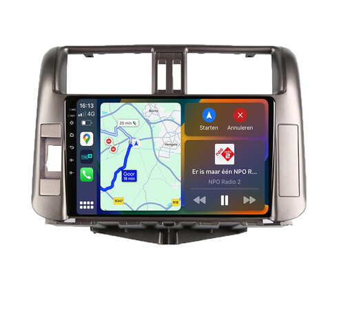 Android navigatie radio met Apple Carplay & Android Auto Draadloos & Bekabeld Toyota Landcruiser