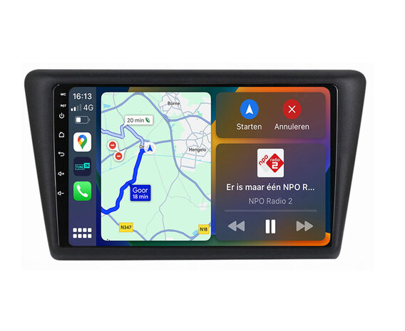 Android Navigatie Radio met Apple Carplay & Android Auto Draadloos & Bekabeld Seat Toledo Skoda Rapid