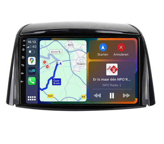 Android navigatie radio met Apple Carplay & Android Auto Draadloos & Bekabeld Renault Koleos