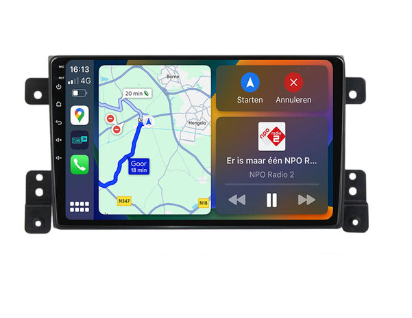 Android navigatie radio met Apple Carplay & Android Auto Draadloos & Bekabeld Suzuki Grand Vitara