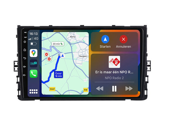 Android navigatie radio met Apple Carplay & Android Auto Draadloos & Bekabeld VW T-Roc T-Cross