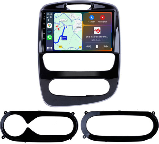 Android navigatie radio met Apple Carplay & Android Auto Draadloos & Bekabeld Renault Clio 4