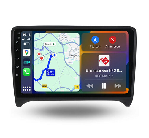 Android navigatie radio met Apple Carplay & Android Auto Draadloos & Bekabeld Audi TT MK2