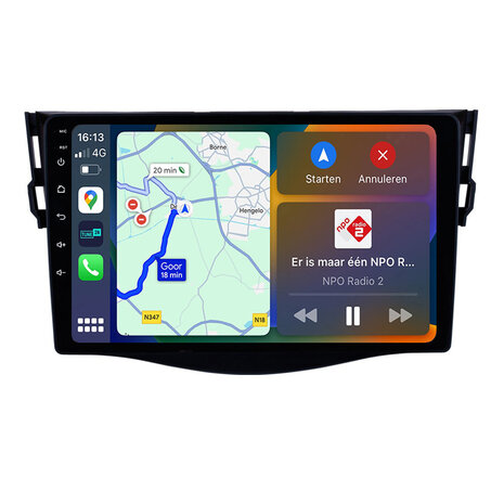 Android navigatie radio met Apple Carplay & Android Auto Draadloos & Bekabeld Toyota Rav4