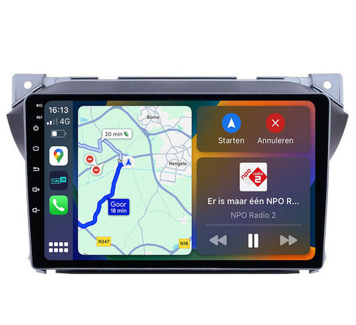Android navigatie radio met Apple Carplay & Android Auto Draadloos & Bekabeld Suzuki Alto