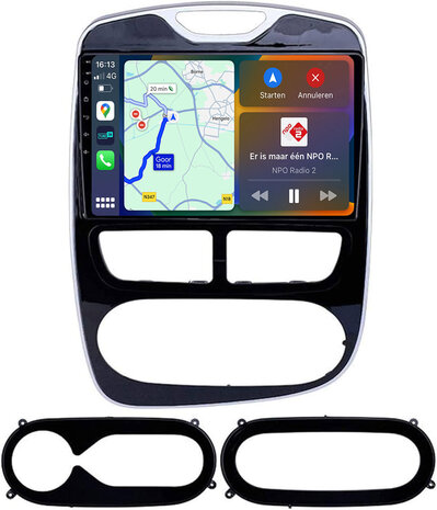 Android navigatie radio met Apple Carplay & Android Auto Draadloos & Bekabeld Renault Clio 4