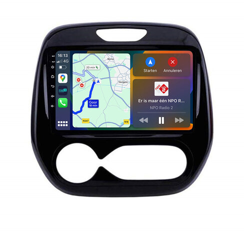 Android Navigatie Radio met Apple Carplay & Android Auto Draadloos & Bekabeld Renault Captur