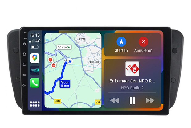 Android navigatie radio met Apple Carplay & Android Auto Draadloos & Bekabeld Seat Ibiza 6J