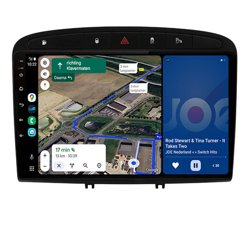 Android navigatie radio met Apple Carplay & Android Auto Draadloos & Bekabeld Peugeot 308
