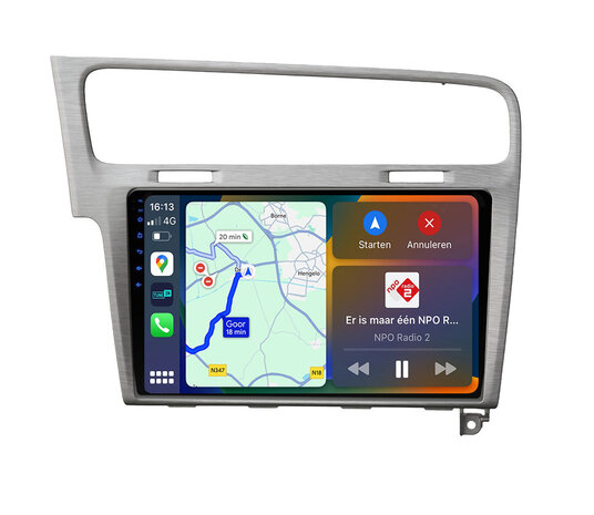 Android navigatie radio met Apple Carplay & Android Auto Draadloos & Bekabeld VW Golf 7