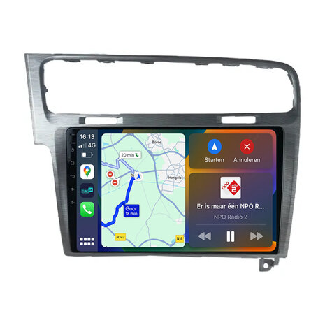 Android navigatie radio met Apple Carplay & Android Auto Draadloos & Bekabeld VW Golf 7