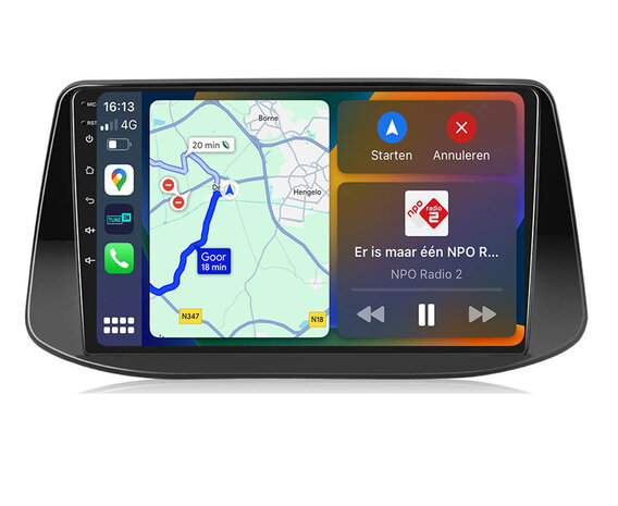 Android Navigatie Radio met Apple Carplay & Android Auto Draadloos & Bekabeld Hyundai i30