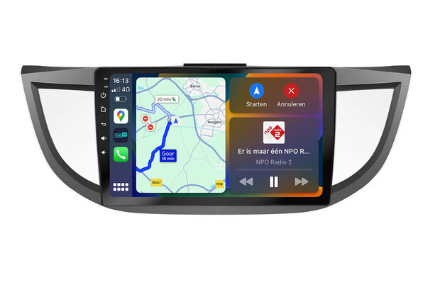 Android Navigatie Radio met Apple Carplay & Android Auto Draadloos & Bekabeld Honda CR-V 