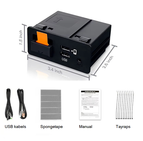 Mazda Connect Carplay Box Android Auto USB Module - Draadloze USB interface voor Mazda Connect Systemen - Integratie met Origin