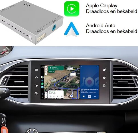 Peugeot Citroen Draadloze Apple Carplay & Android Auto module PSA SMEG & MRN Systeem