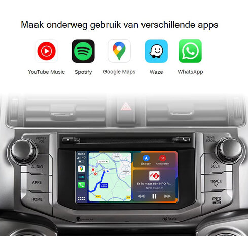 Toyota Apple Carplay Box Android Auto Module - Draadloze Interface uitbreiding Entune 2.0 en Touch 2 Systeem - Integratie met O
