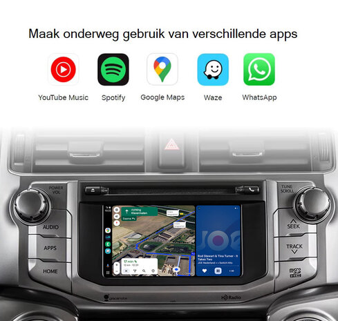 Toyota Apple Carplay Box Android Auto Module - Draadloze Interface uitbreiding Entune 2.0 en Touch 2 Systeem - Integratie met O