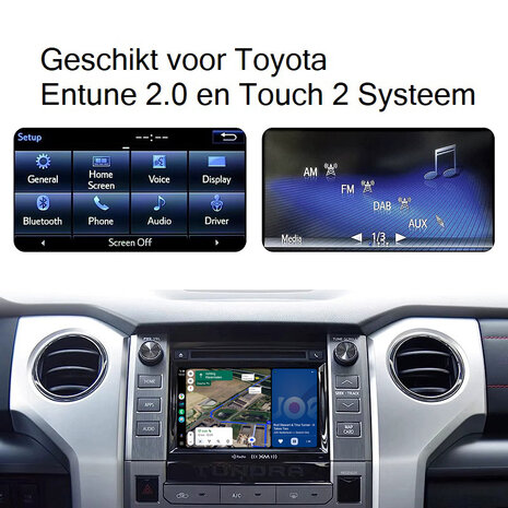 Toyota Apple Carplay Box Android Auto Module - Draadloze Interface uitbreiding Entune 2.0 en Touch 2 Systeem - Integratie met O