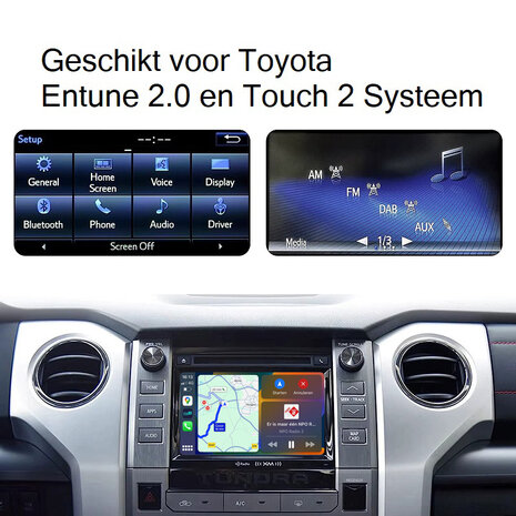 Toyota Apple Carplay Box Android Auto Module - Draadloze Interface uitbreiding Entune 2.0 en Touch 2 Systeem - Integratie met O