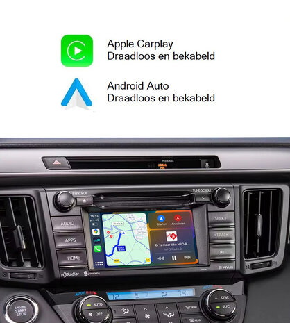 Toyota Apple Carplay Box Android Auto Module - Draadloze Interface uitbreiding Entune 2.0 en Touch 2 Systeem - Integratie met O