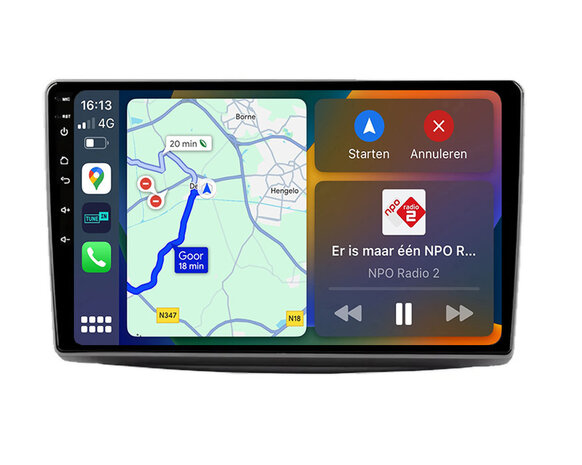 Android Navigatie Alfa Romeo MiTo 955 2008-2016 - Android OS - Apple Carplay - Android Auto - Draadloos - GPS - Wifi - Bluetoot