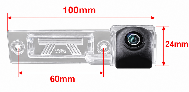 Achteruitrijcamera Volkswagen VW Skoda Schroefjes - Kentekenverlichting Full HD Camera - Fisheye - 170 graden kijkhoek -  AHD -