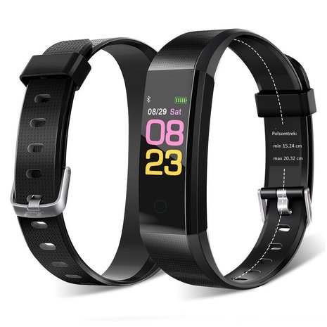 Fitness Activity Tracker met Hartslagmeter en Bloeddrukmeter | Fitness Activity Tracker Smart Watch met OLED Kleurendisplay en Nederlandstalige App