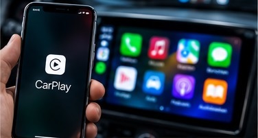 Apple CarPlay navigatie op een autoradioscherm