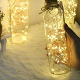 3 Stuks Led Kurk Flesverlichting Decoratie incl. Batterijen – Feestverlichting & Sfeerlampen - Bottle light Verlichting - Inclusief batterijen - 2 meter 20 LEDs - Warm Wit_