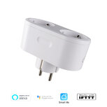 WiFi Smart Socket Dual| Slimme WiFi Stekker Plug | Smart Socket werkt met App Control | Spraakbesturing via Google Home en Amazon Alexa | Dual Stekker WiFi Smart Socket Dual| Slimme WiFi Stekker Plug | Smart Socket werkt met App Control | Spraakbesturing via Google Home en Amazon Alexa | Dual Stekker
