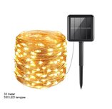 Solar LED Lichtsnoer Twinkle voor Buiten - Lichtslinger op Zonne Energie - IP44 Warm Wit - Buitenverlichting Tuinlampen Solar LED Lichtsnoer Twinkle voor Buiten - Lichtslinger op Zonne Energie - IP44 Warm Wit - Buitenverlichting Tuinlampen