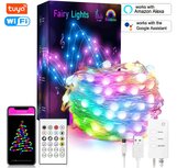 Smart WiFi LED Fairy String Light - LED Lichtslinger WiFi - String Light Kersverlichting - Sfeerverlichting Fairy Lights - Smart WiFi Google Assistant Home - IP65 - Incl. Afstandsbediening - 10 meter 100 LEDs Smart WiFi LED Fairy String Light - LED Lichtslinger WiFi - String Light Kersverlichting - Sfeerverlichting Fairy Lights - Smart WiFi Google Assistant Home - IP65 - Incl. Afstandsbediening - 10 meter 100 LEDs