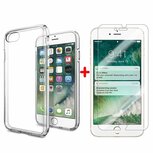 iPhone 8 Transparant Barely There TPU Case + Tempered Gorilla Glass / Glazen Screenprotector 0,3 mm iPhone 8 Transparant Barely There TPU Case + Tempered Gorilla Glass / Glazen Screenprotector 0,3 mm