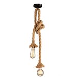 Retro Touw LED Hang Lamp | Vintage Scheepstouw Hanglamp | Dimbare Touwlamp met 2x 150cm Touw en 2 E27 Fittingen | Inclusief 2x Retro LED Lamp 2 Watt Warm Wit Dimbaar Retro Touw LED Hang Lamp | Vintage Scheepstouw Hanglamp | Dimbare Touwlamp met 2x 150cm Touw en 2 E27 Fittingen | Inclusief 2x Retro LED Lamp 2 Watt Warm Wit Dimbaar