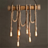 Retro Touw LED Hanglamp Bamboe | Vintage Scheepstouw met 6 Fittingen Hang Lamp | Bamboo Vintage LED Light | Dimbare Bamboe Verlichting incl. 6 Edison Lampen Retro Touw LED Hanglamp Bamboe | Vintage Scheepstouw met 6 Fittingen Hang Lamp | Bamboo Vintage LED Light | Dimbare Bamboe Verlichting incl. 6 Edison Lampen